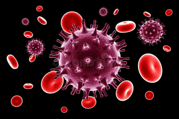 血液中的hiv病毒