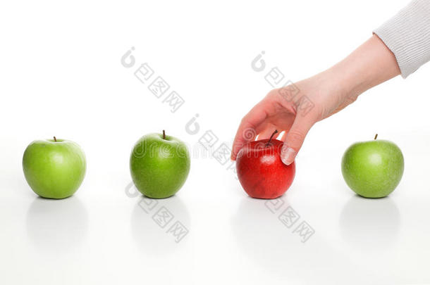 摘不同的苹果