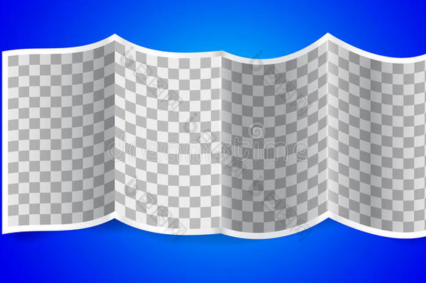 蓝色背景的折叠透明纸