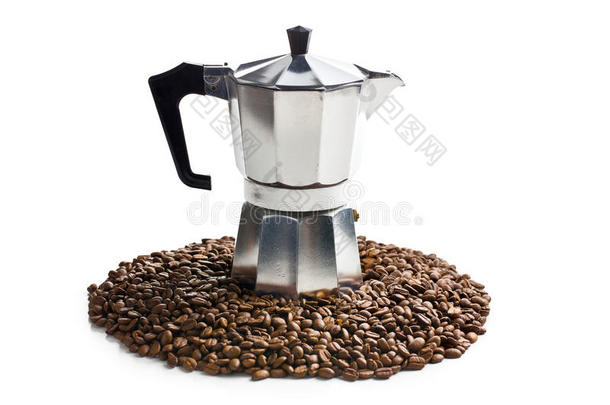 咖啡机和咖啡豆