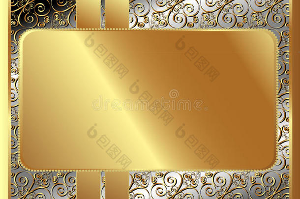 金盘花纹金属框