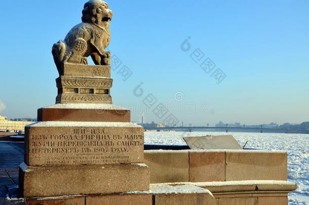 圣彼得堡，<strong>石狮</strong>雕塑