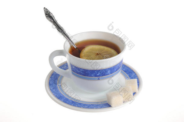 一杯茶，加一片柠檬和精<strong>制糖</strong>