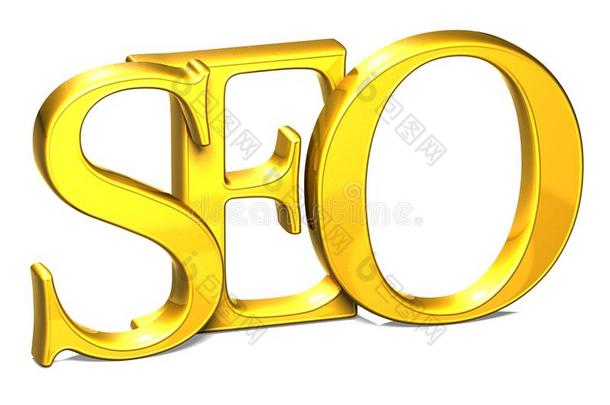 白色背景下的3d word seo