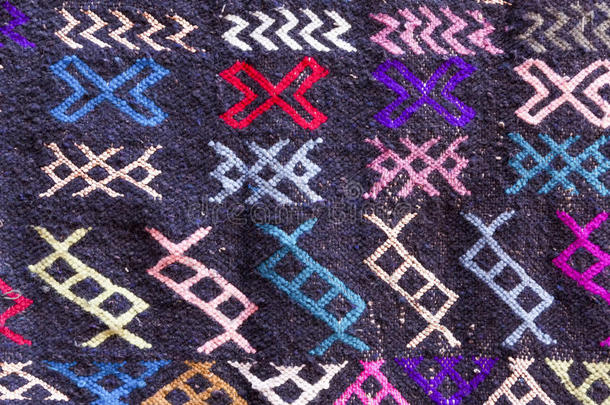 摩洛哥地毯的细节，背景