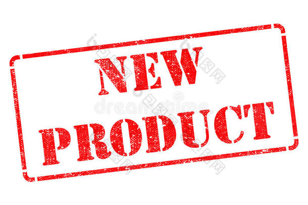 新产品-红色橡皮图章题词。