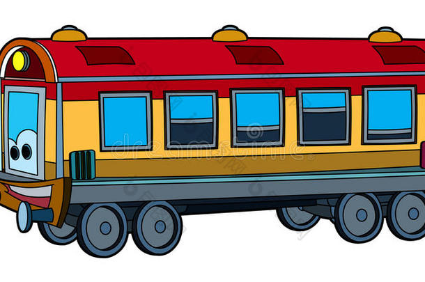 彩色火车-儿童插图