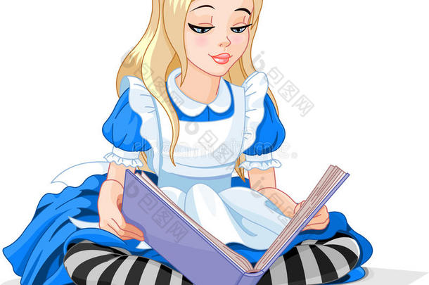 爱丽丝在看书