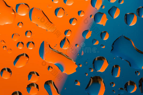 蓝橙色水滴