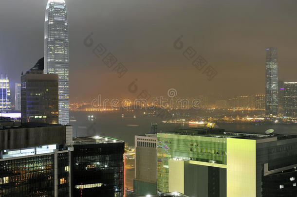 <strong>香<strong>港</strong>维多利亚港夜景</strong>