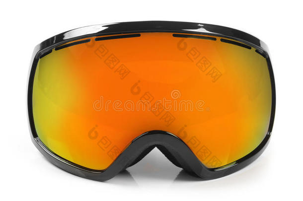 滑雪板防护眼镜，白色隔离