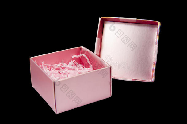 粉色礼品盒单独打开