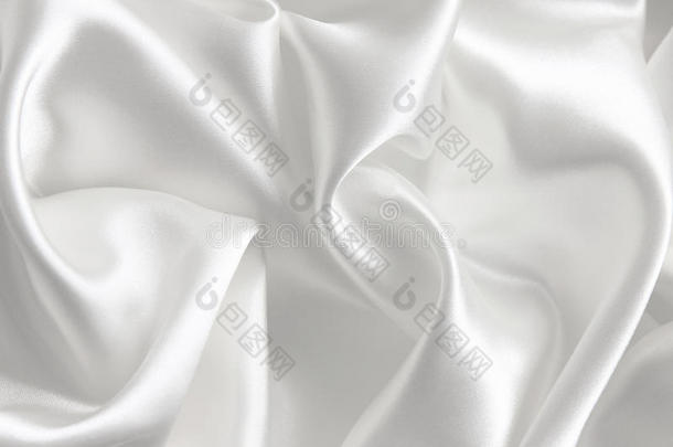 光滑优雅的白色丝绸作为婚礼背景