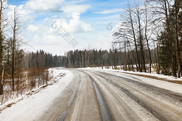 冬季危险道路
