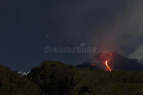 埃特纳火山爆发之夜