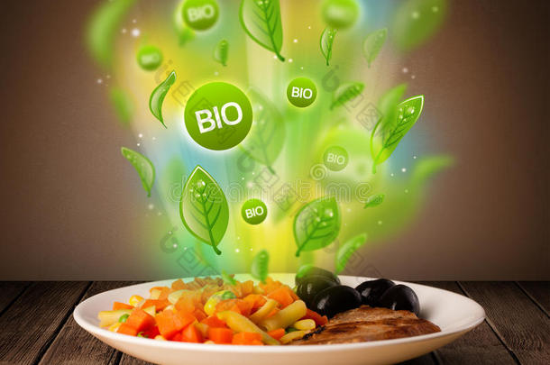 健康生物绿色食品盘