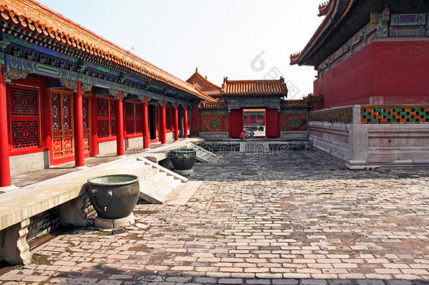 中国北京紫禁城一座<strong>亭子</strong>的庭院