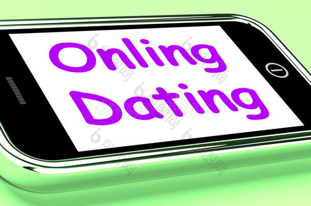 电话在线约会显示了浪漫和网络爱情