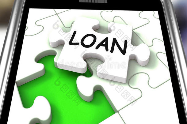 贷款智能手机显示在线融资和贷款