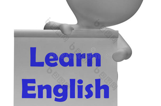 学习英语标志显示esol或第二语言
