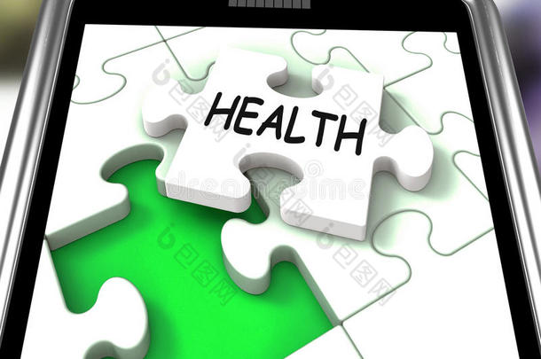 健康智能手机显示医疗健康和自我保健