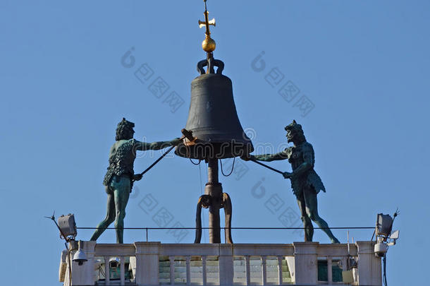 意大利威尼斯圣马可广场上的钟楼。