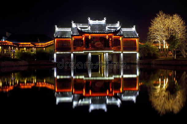 中国古代建筑夜景