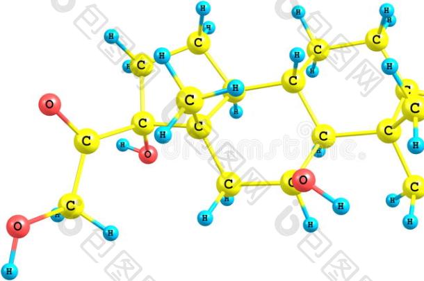 氢化可的松分子结构图片-包图网企业站