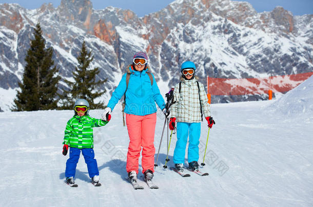 滑雪，冬天，下雪，滑雪者
