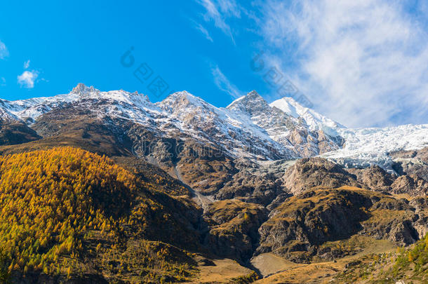 少女峰，瑞士阿尔卑斯山高山雪山的一部分