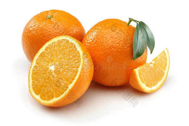 两个半橙色和橙色
