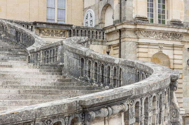 法国枫丹<strong>白露</strong>皇家狩猎城堡的楼梯。