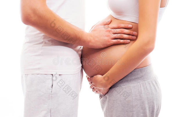 孕妇和爱人的身体