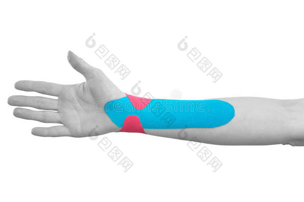 应用tex胶带治疗<strong>腕关节</strong>。