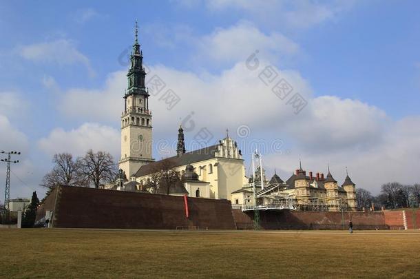 贾斯纳戈拉圣殿门czestochowa.波兰