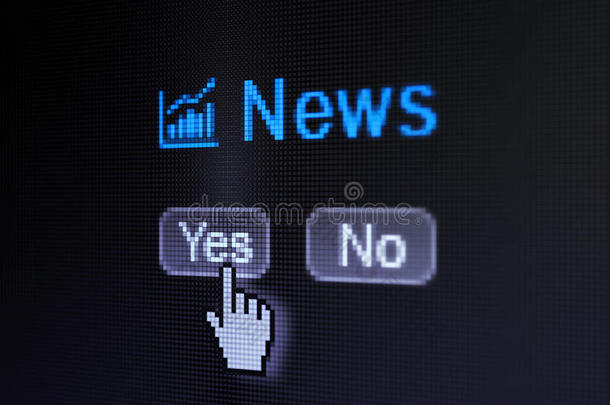 新闻概念：数字电脑屏幕上的成长图图标和新闻