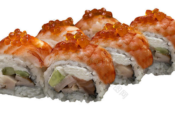 寿司虾卷<strong>食品</strong>菜单<strong>海鲜</strong>
