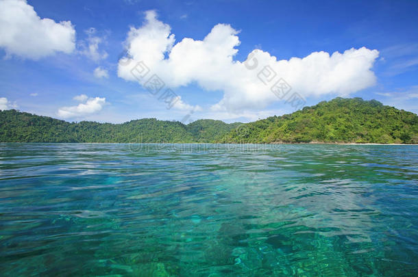 苏林岛安达曼海的透明绿松石