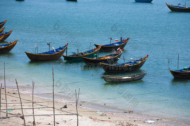 越南港口的渔船
