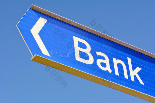 银行街路标