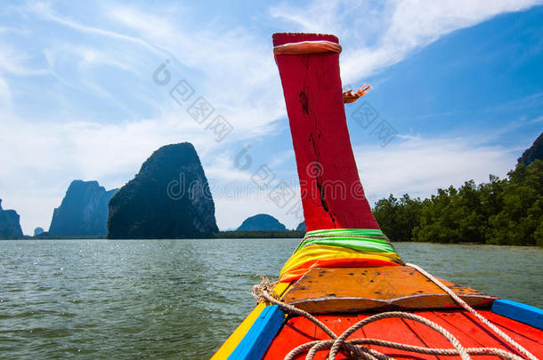 泰国南部的长尾船