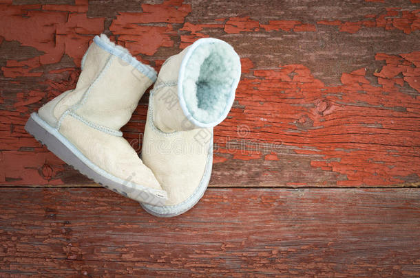 冬暖羊皮拖鞋