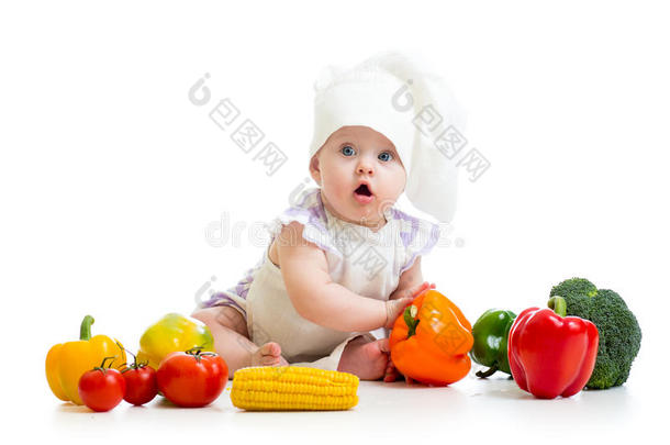 搞笑宝宝搭配健康蔬菜