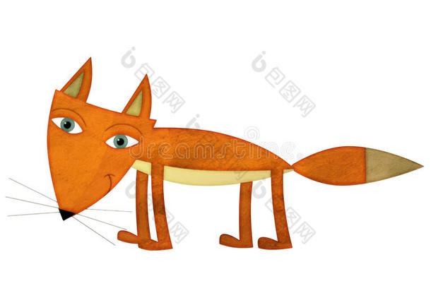 卡通狐狸-儿童插画