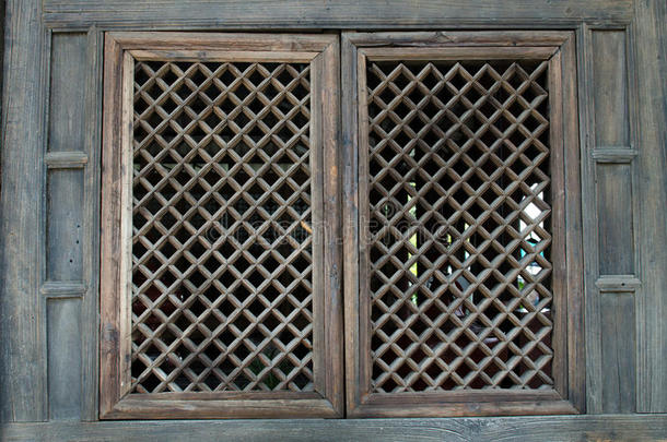复古窗框，中式