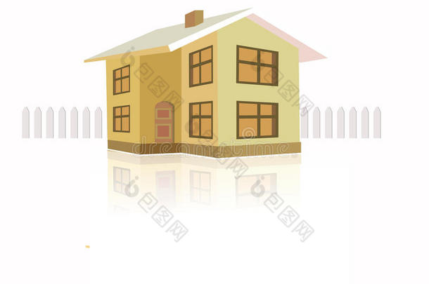 矢量房子图标孤立在白色背景上。