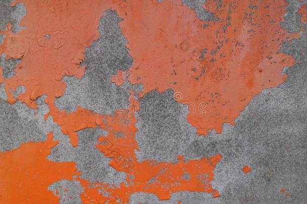 墙旧纹理橙色背景
