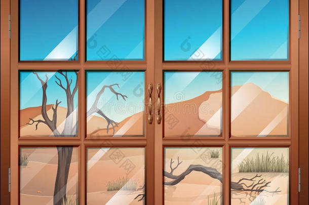一扇可以看到<strong>沙漠</strong>的窗户