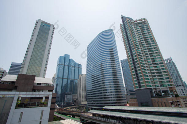 城市摩天大楼的现代建筑