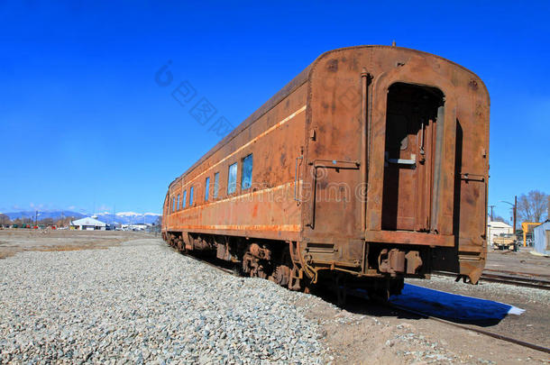 生锈的老普尔曼火车车厢